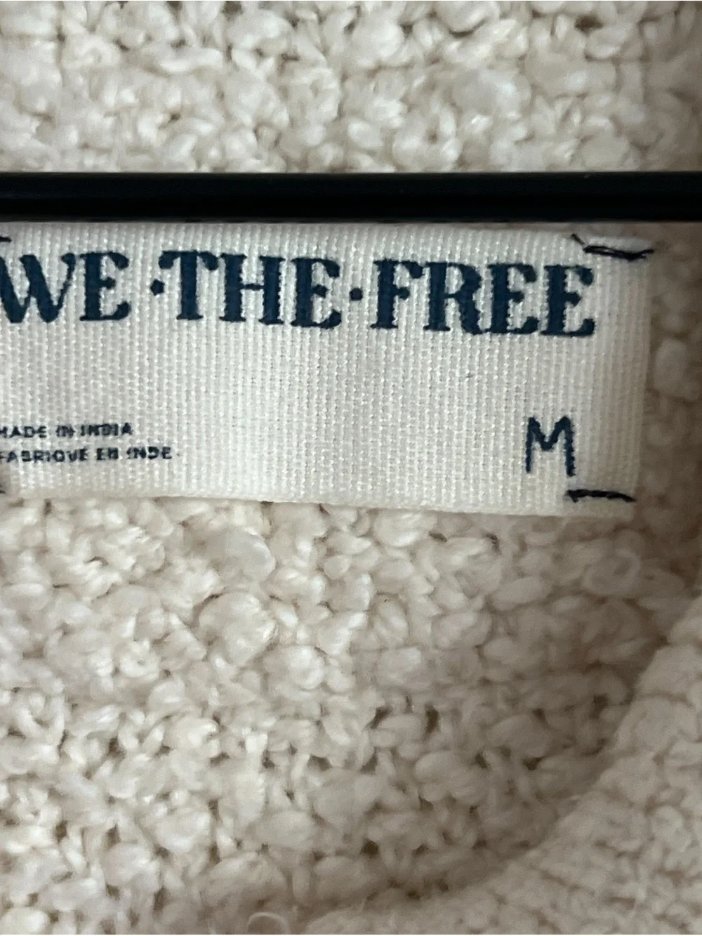 Free People We The Free Molli Sweater Shirt Medium Ivory Short Sleeve Button Up
